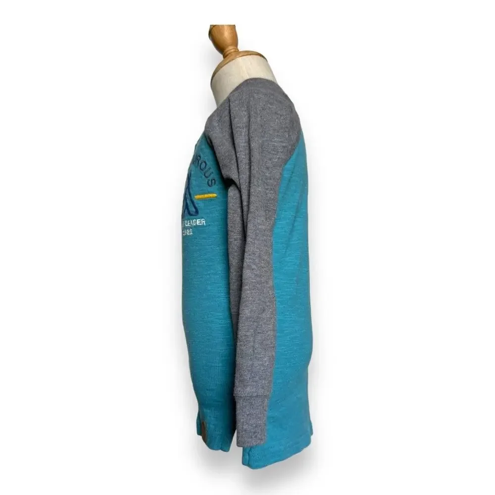 Carter's Boys Henley Sz 3T Shirt Blue Gray‎ Adventurous Camp Leader 1982